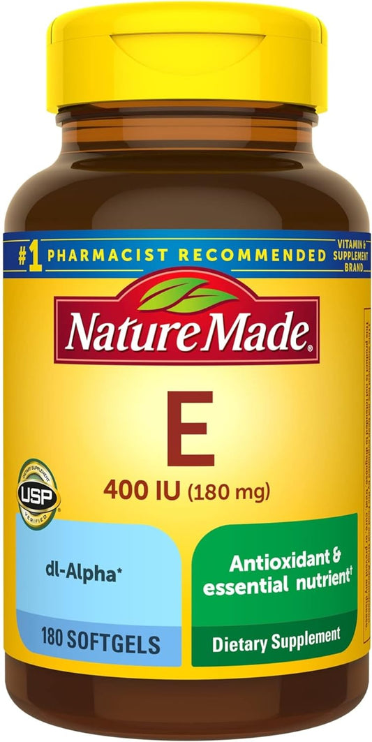 Nature Made Vitamin E 180 mg (400 IU) dl-Alpha  180 Softgels