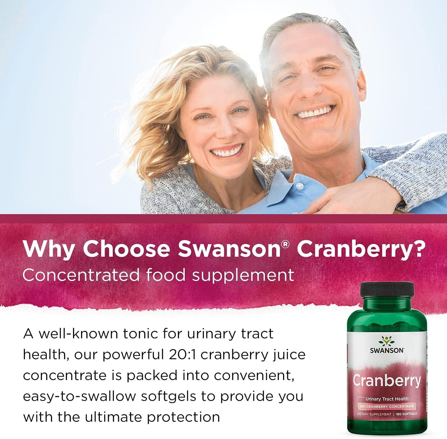 Swanson Cranberry - Supports Urinary Tract Health,180 softgels