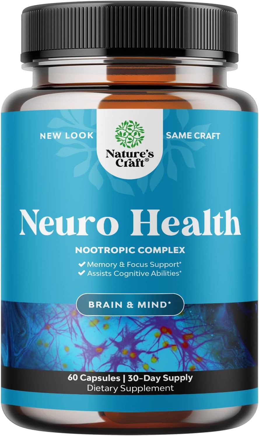 Nootropics Brain Support Supplement - Mental Focus  60 Capsules