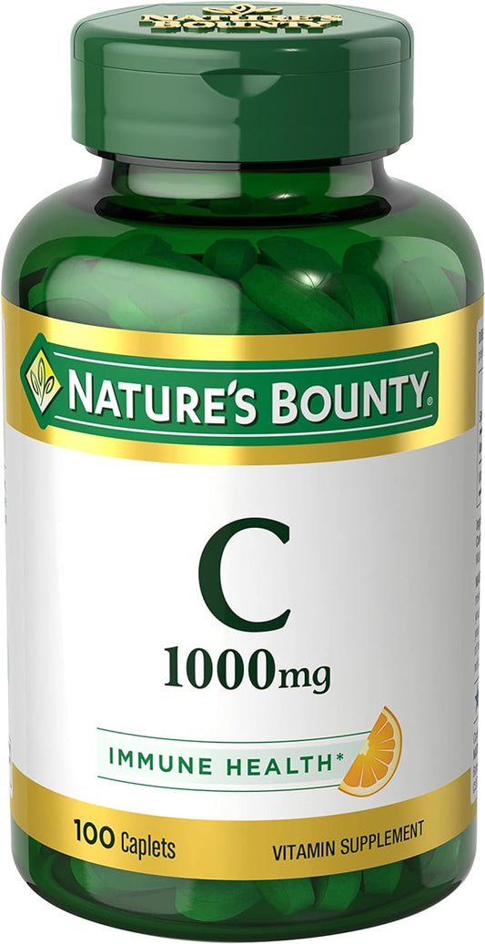 Nature's Bounty Vitamin C 1000mg, Immune Support Supplement, 100 caplets