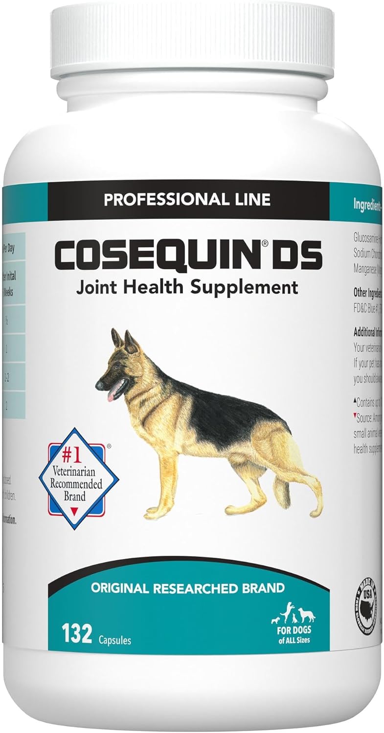 Nutramax Cosequin DS Joint Health Supplement for Dogs - With Glucosamine and Chondroitin, 132 Capsules