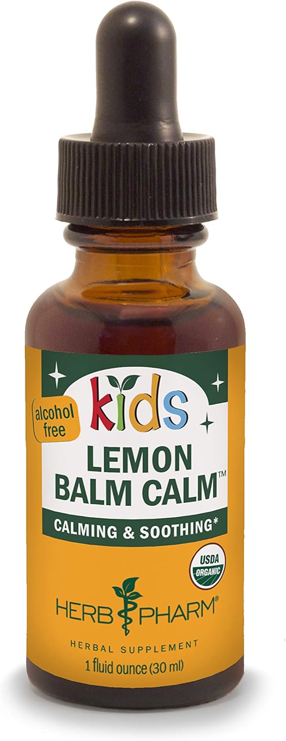 Herb Pharm Kids -Organic Alcohol-Free Lemon Balm Calm Liquid Extract, 1 Ounce