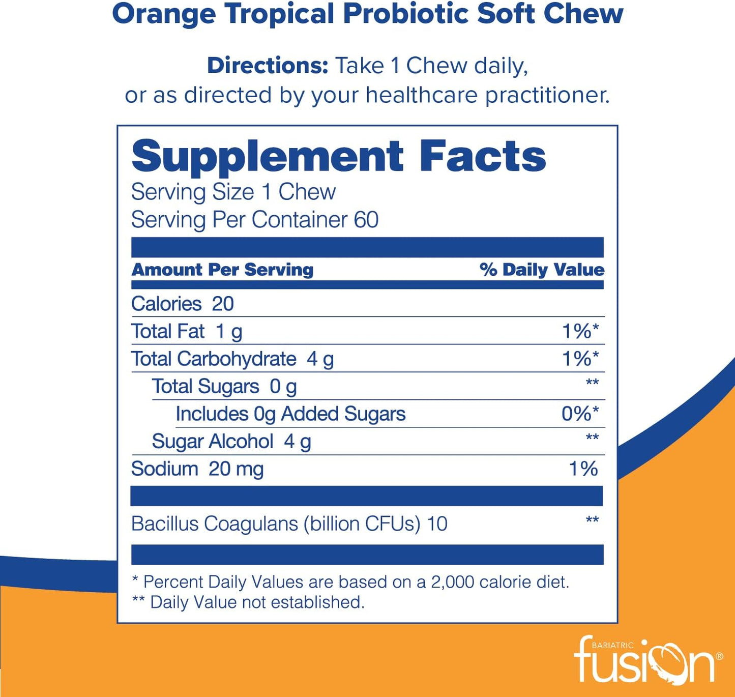 Bariatric Fusion Bariatric Probiotic Soft Chews - 60 Count