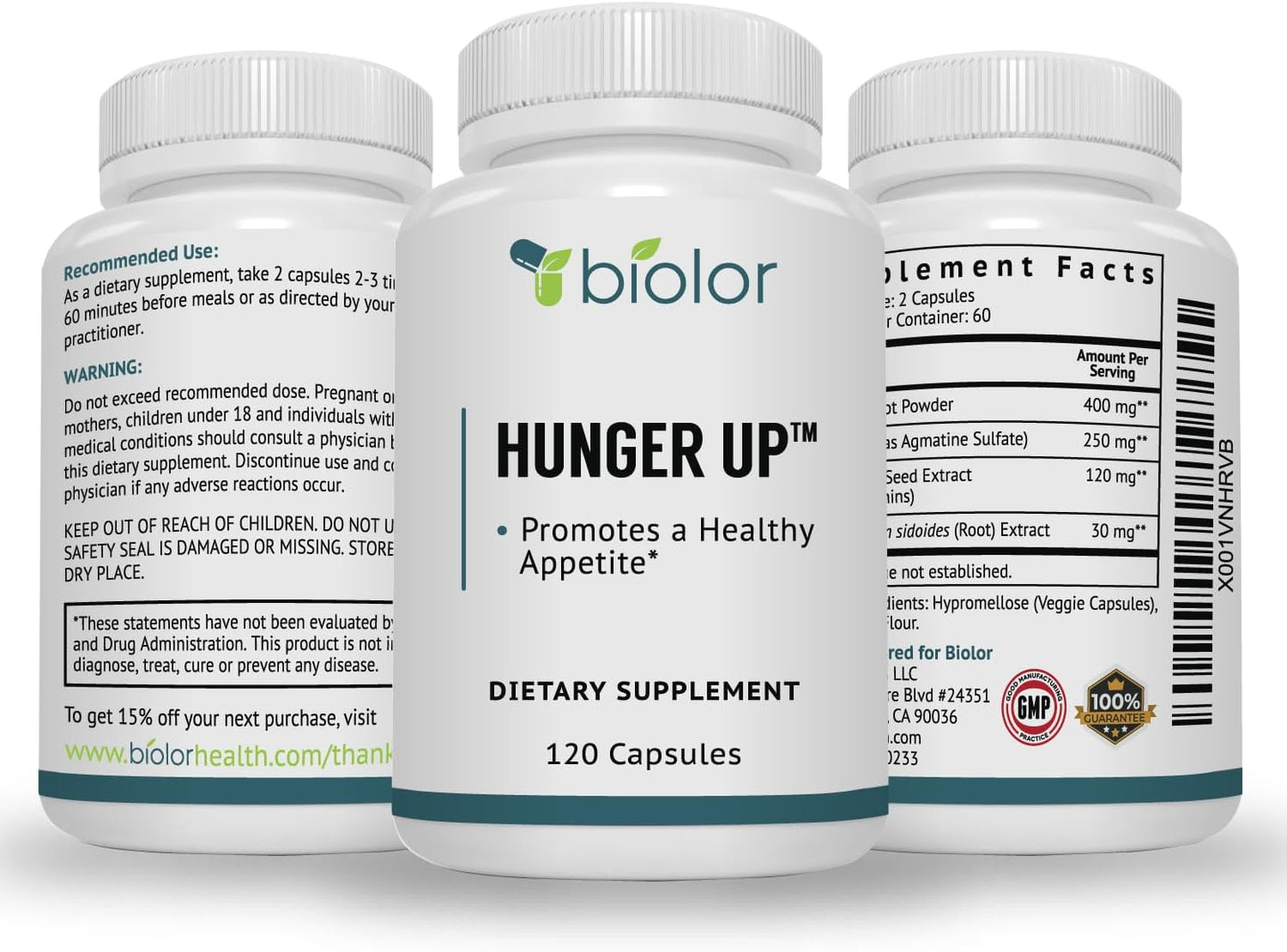 Biolor HungerUp™ - Appetite Stimulant 120 capsules