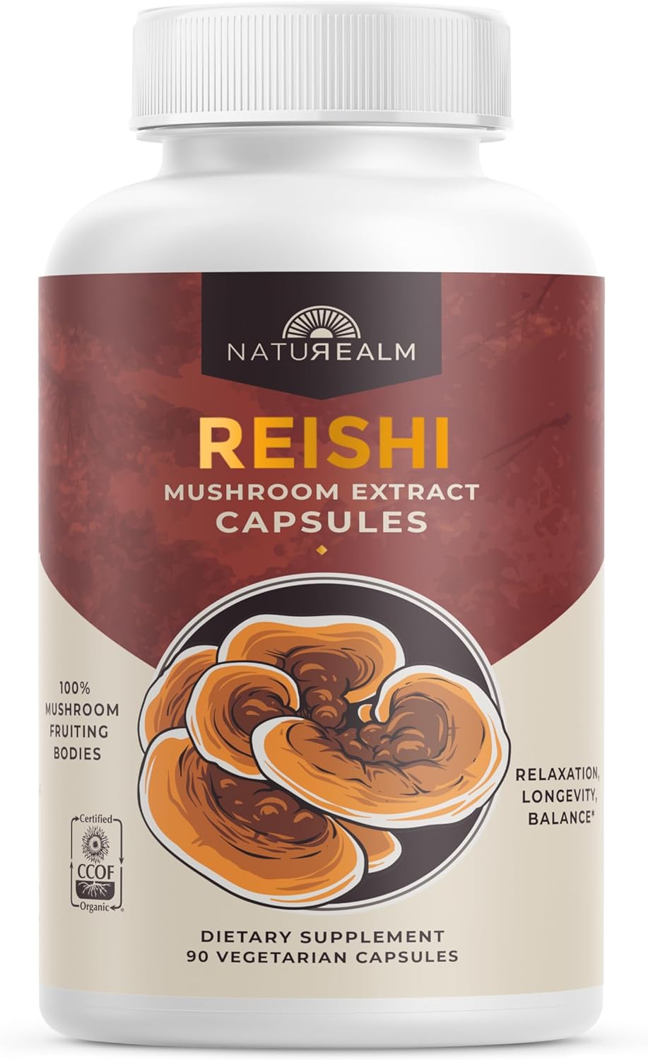 Naturealm - Reishi   Extract Restores Mind and Body 90 Capsules