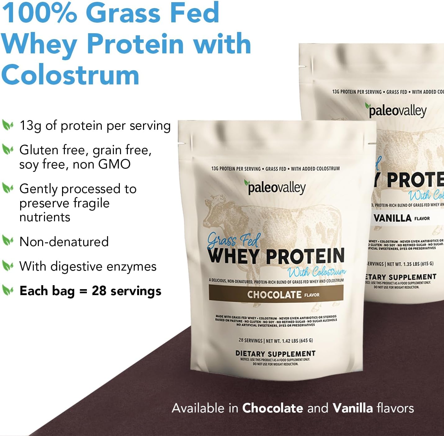 Paleovalley 100% Grass Fed Whey Protein