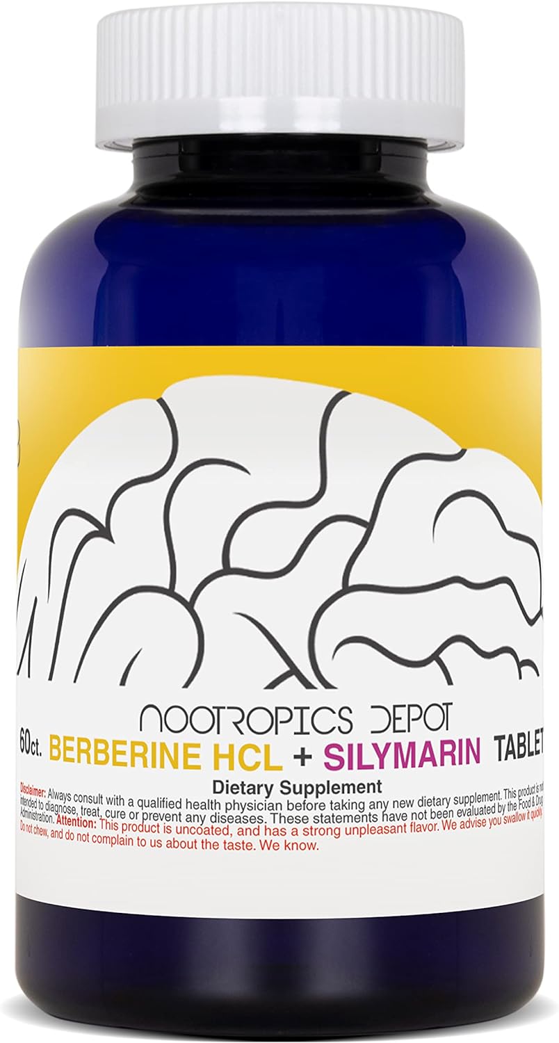 Nootropics Depot Berberine HCL + Silymarin  60 Tablets