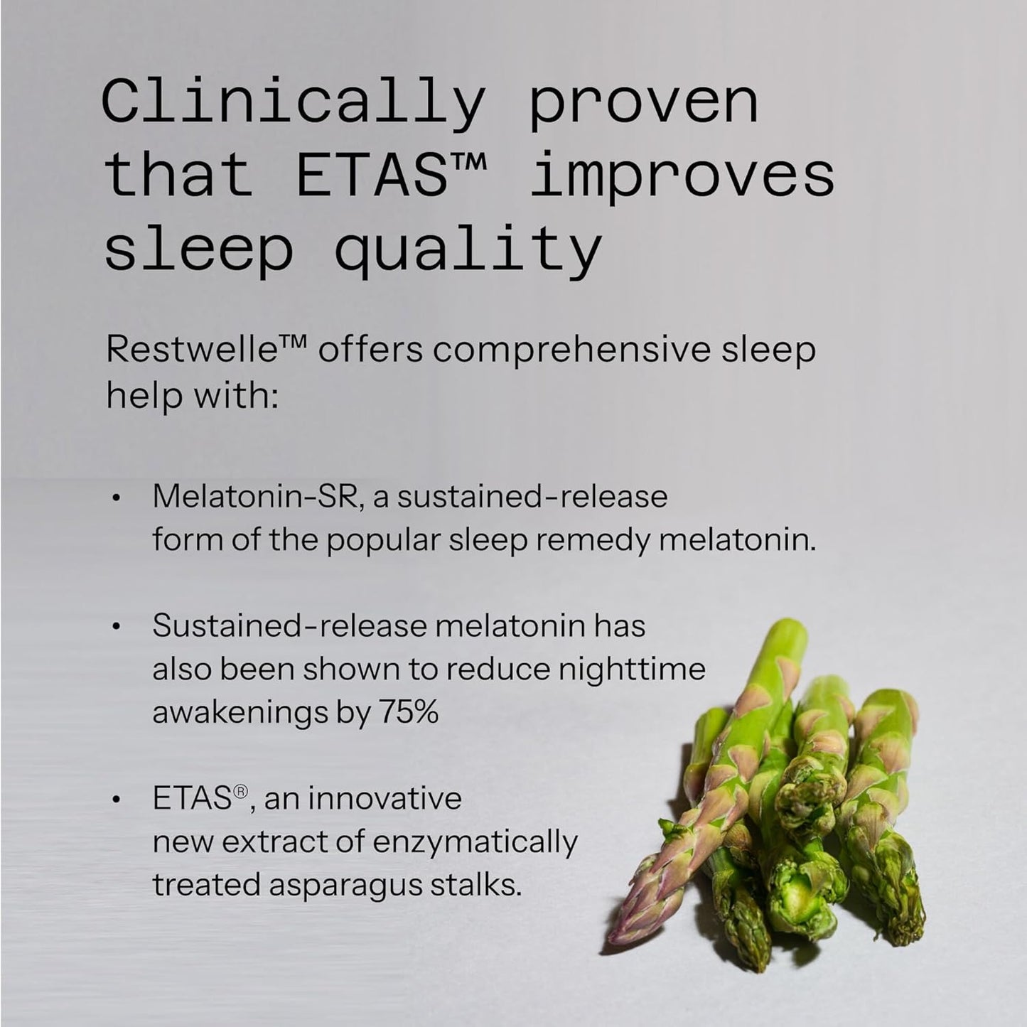 Quality of Life - Restwelle – Non Groggy formula with ETAS and Melatonin SR  – 30 Capsules