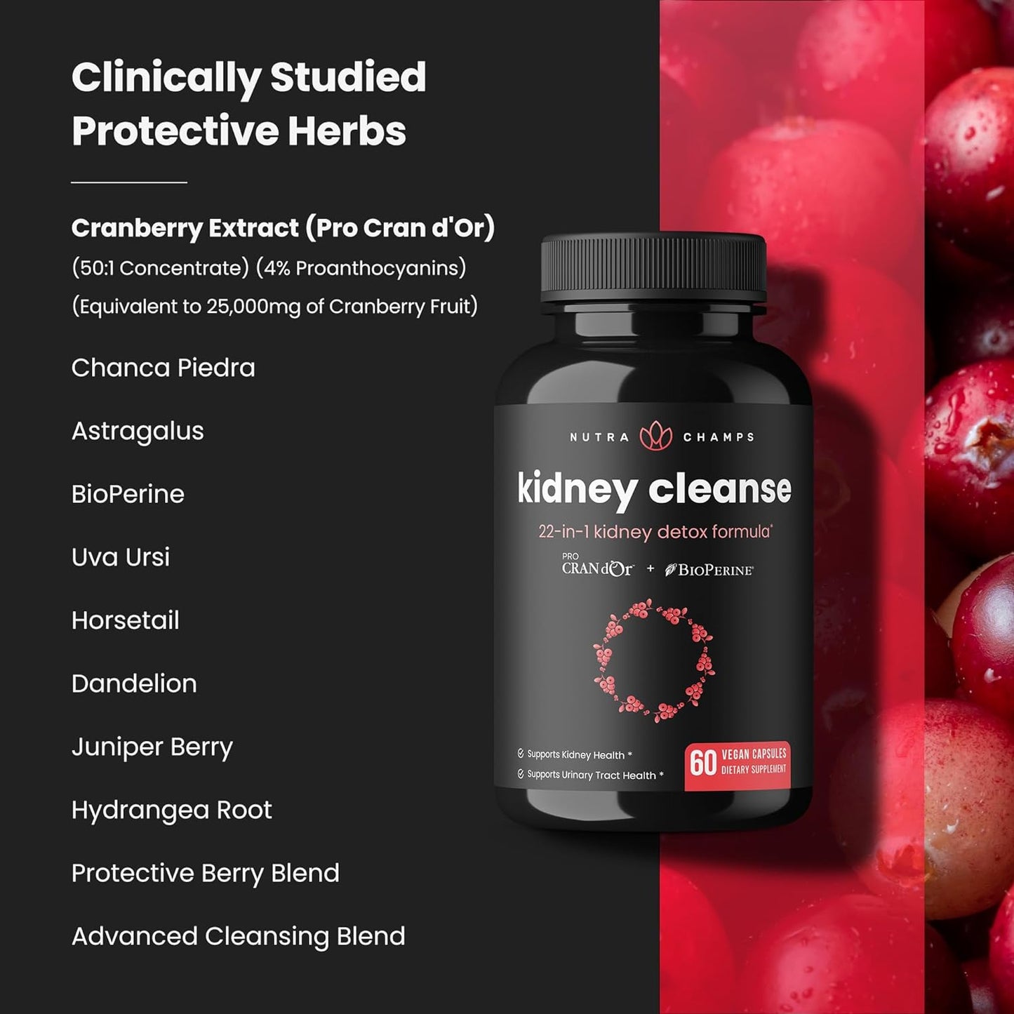 Kidney Cleanse Detox & Repair | 22-In-1 Kidney Health Supplement