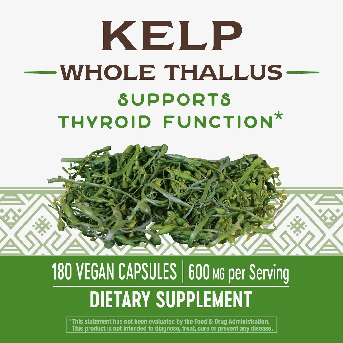 Nature's Way Kelp Supports Thyroid Function Vegan 180 Capsules