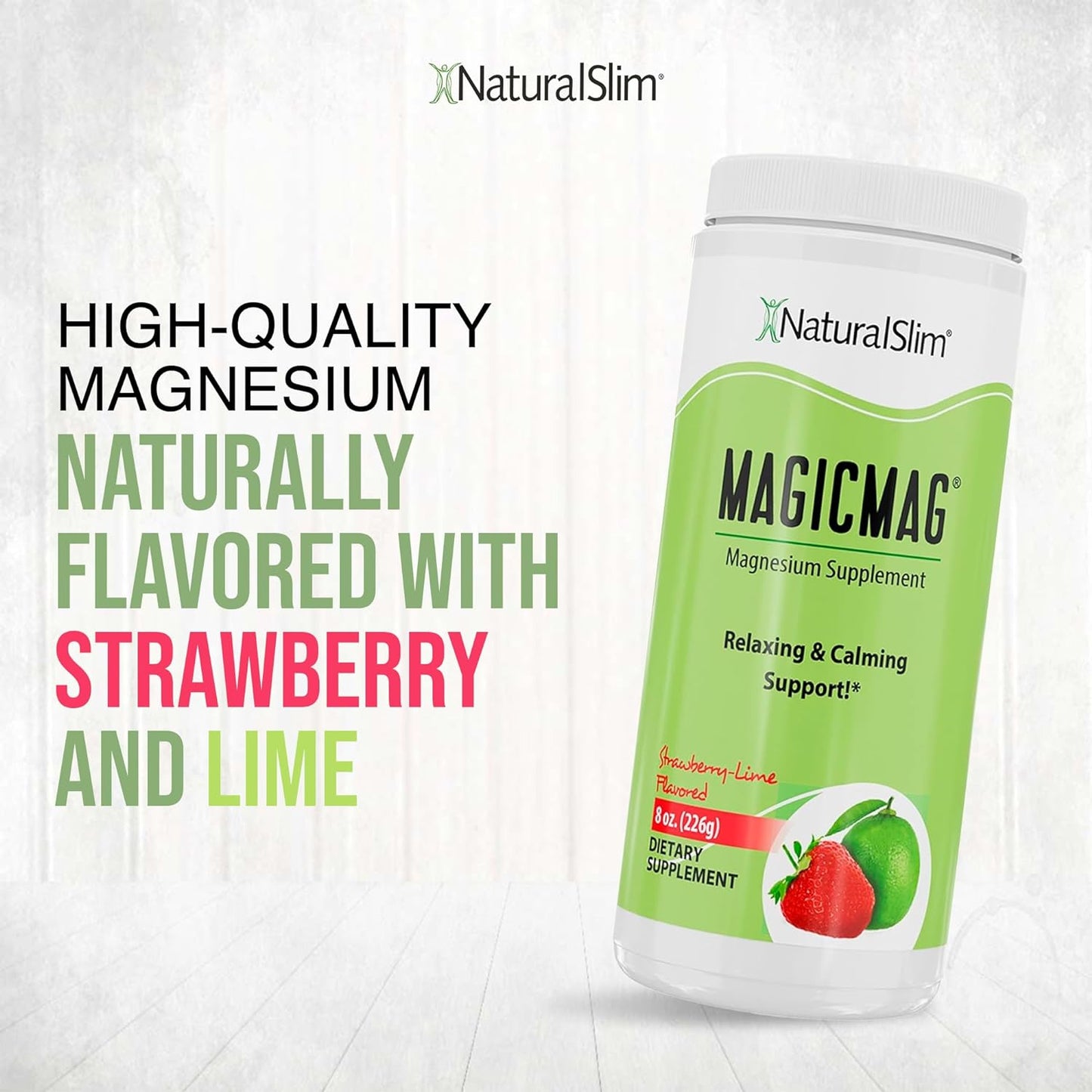 NaturalSlim Magicmag Pure Magnesium Citrate Powder  8oz