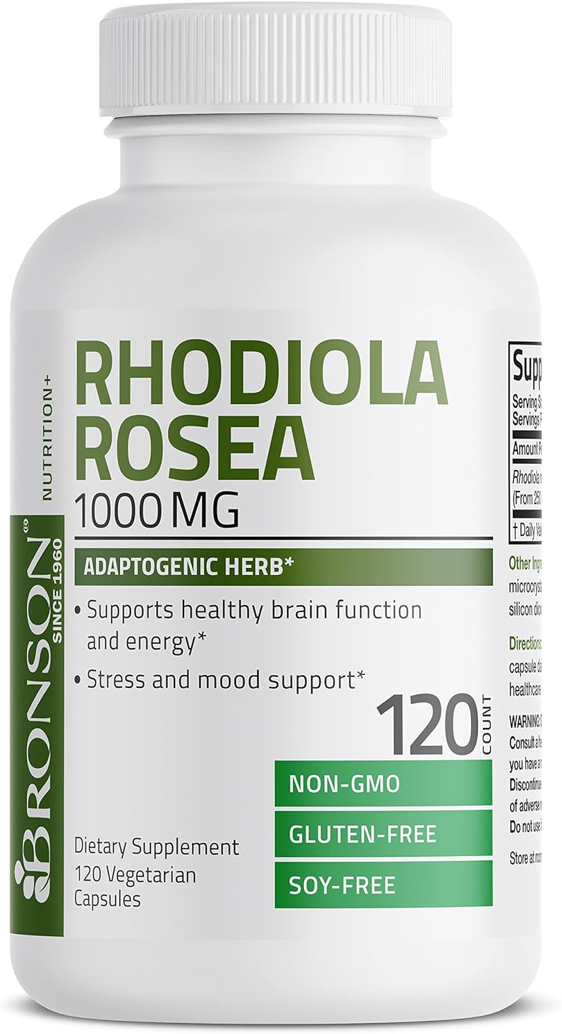 Bronson Rhodiola Rosea Supplement  120 Vegetarian Capsules