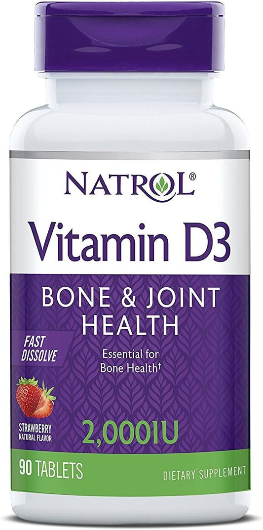 Natrol Vitamin D3, Support Your Immune Health, Strawberry, 90 Count