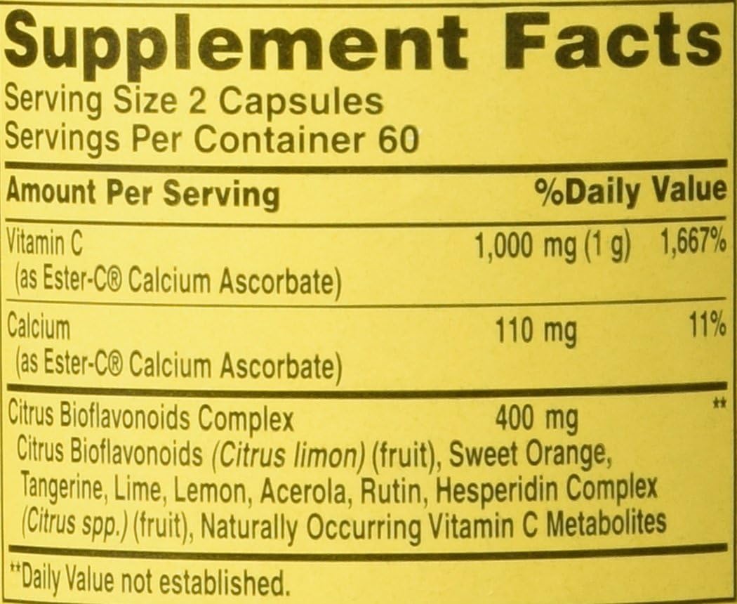 Ester-C® 500 mg with Citrus Bioflavonoids Capsules 120