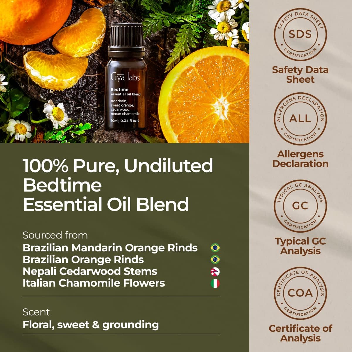 Gya Labs Bedtime Essential Oil Blend for Diffuser