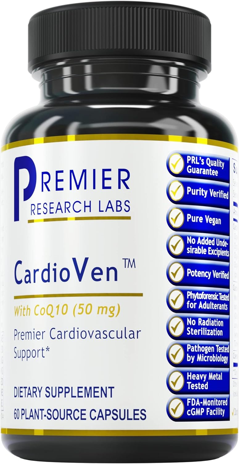 Premier Research Labs CardioVen - Herbal Heart Support - CoQ10 -  60 Plant-Source Capsules