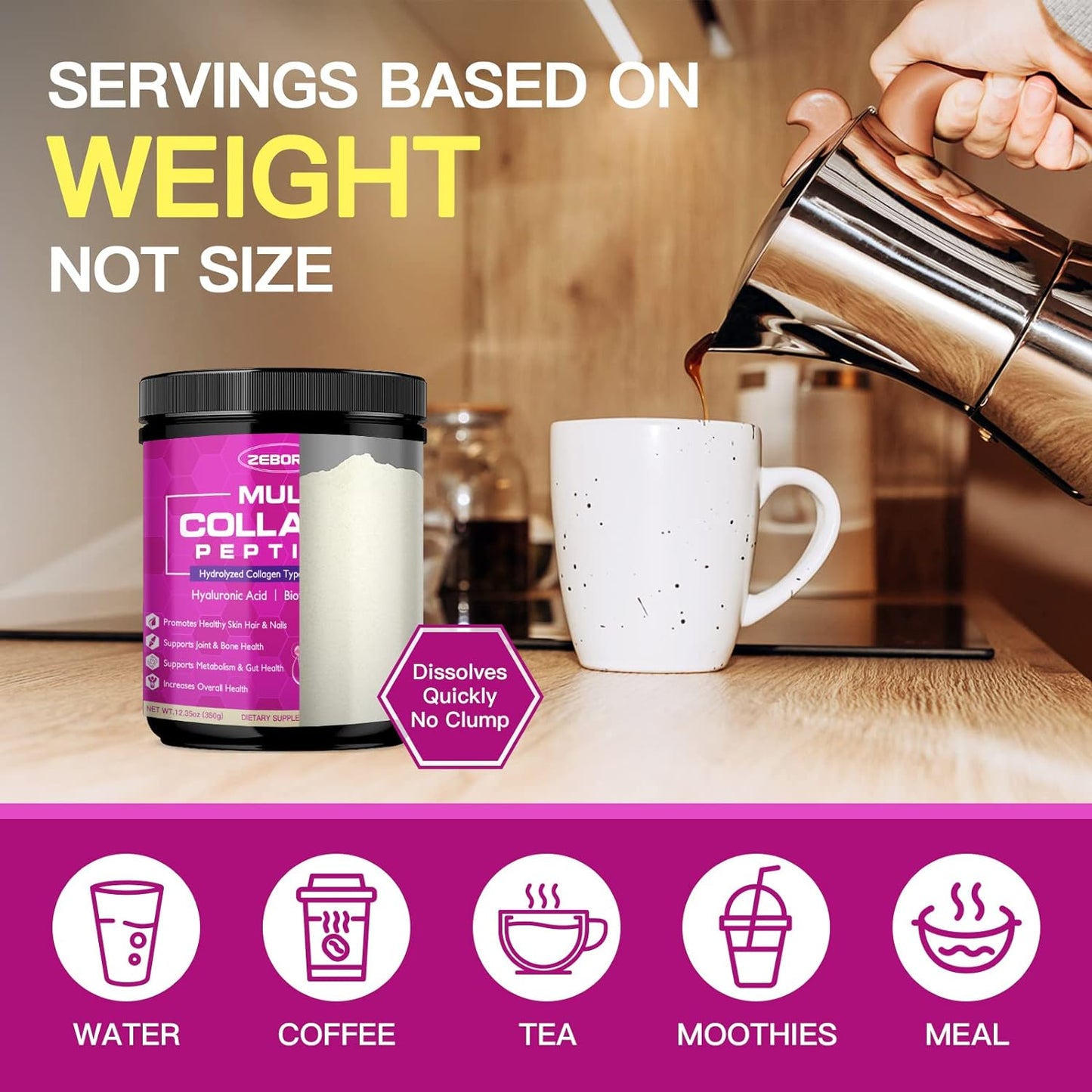 ZEBORA Multi Collagen Peptides Powder