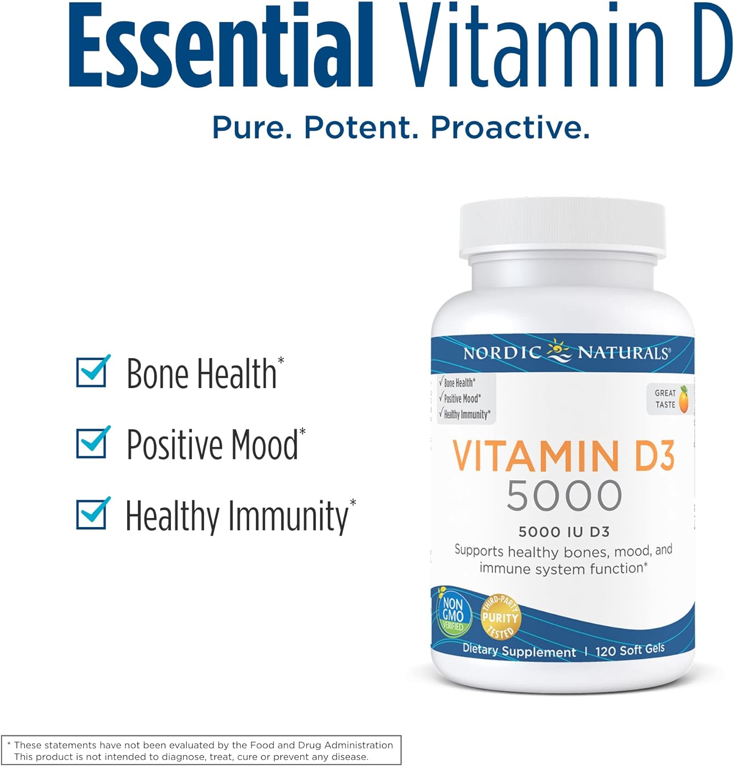 Nordic Naturals Vitamin D3 120 Mini Soft Gels