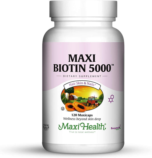 Maxi Health Hair & Skin ( Biotin 5000)  120 Count