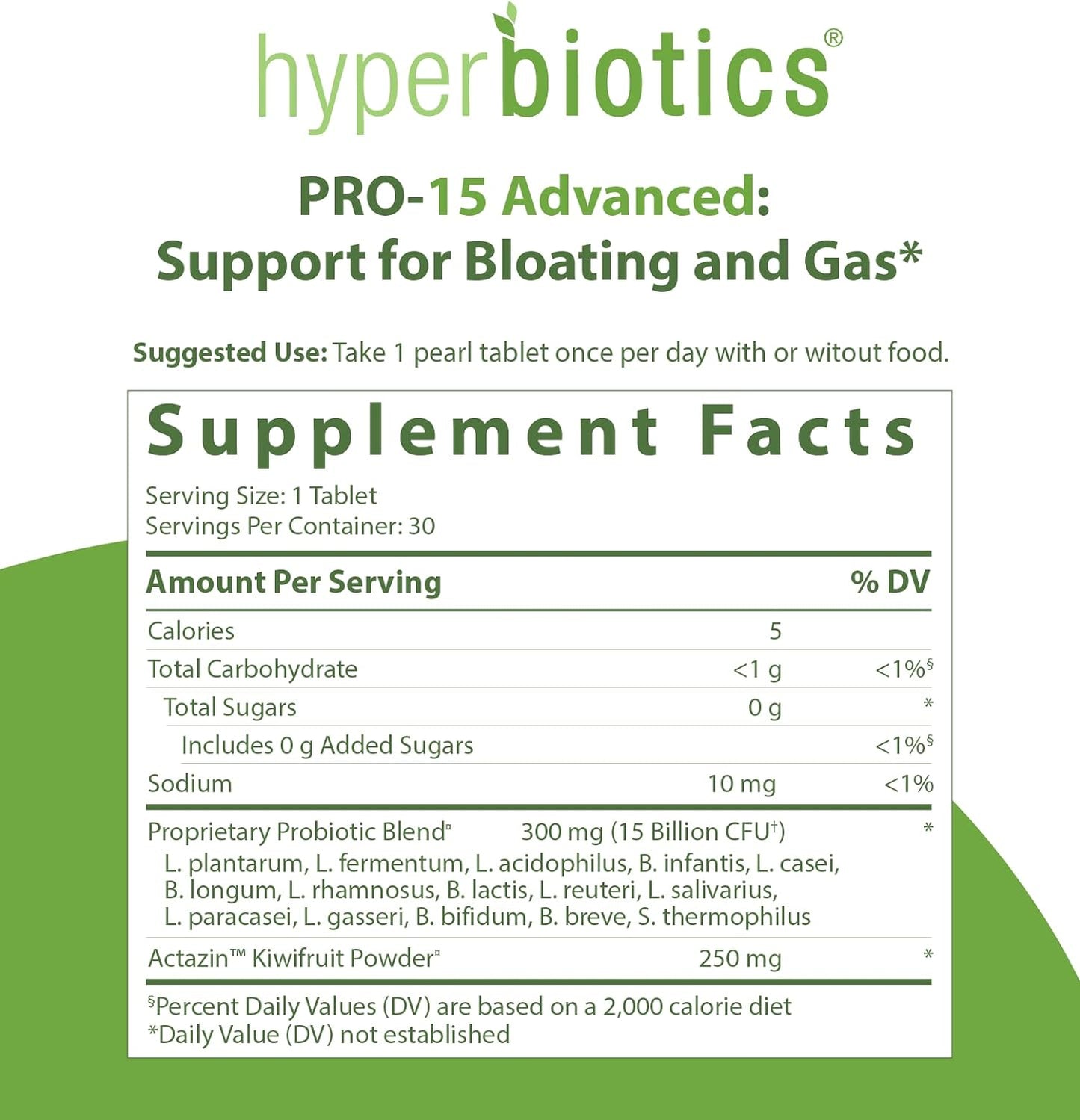 Hyperbiotics Pro 15 Advanced Probiotic Supplement 30 count