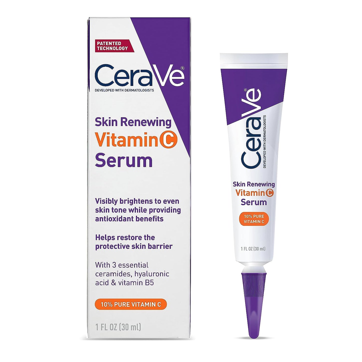 CeraVe Vitamin C Serum with Hyaluronic Acid Skin Brightening