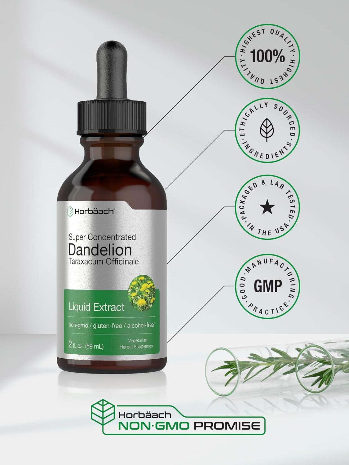 Dandelion Root Extract  Super Concentrated  Alcohol Free Liquid