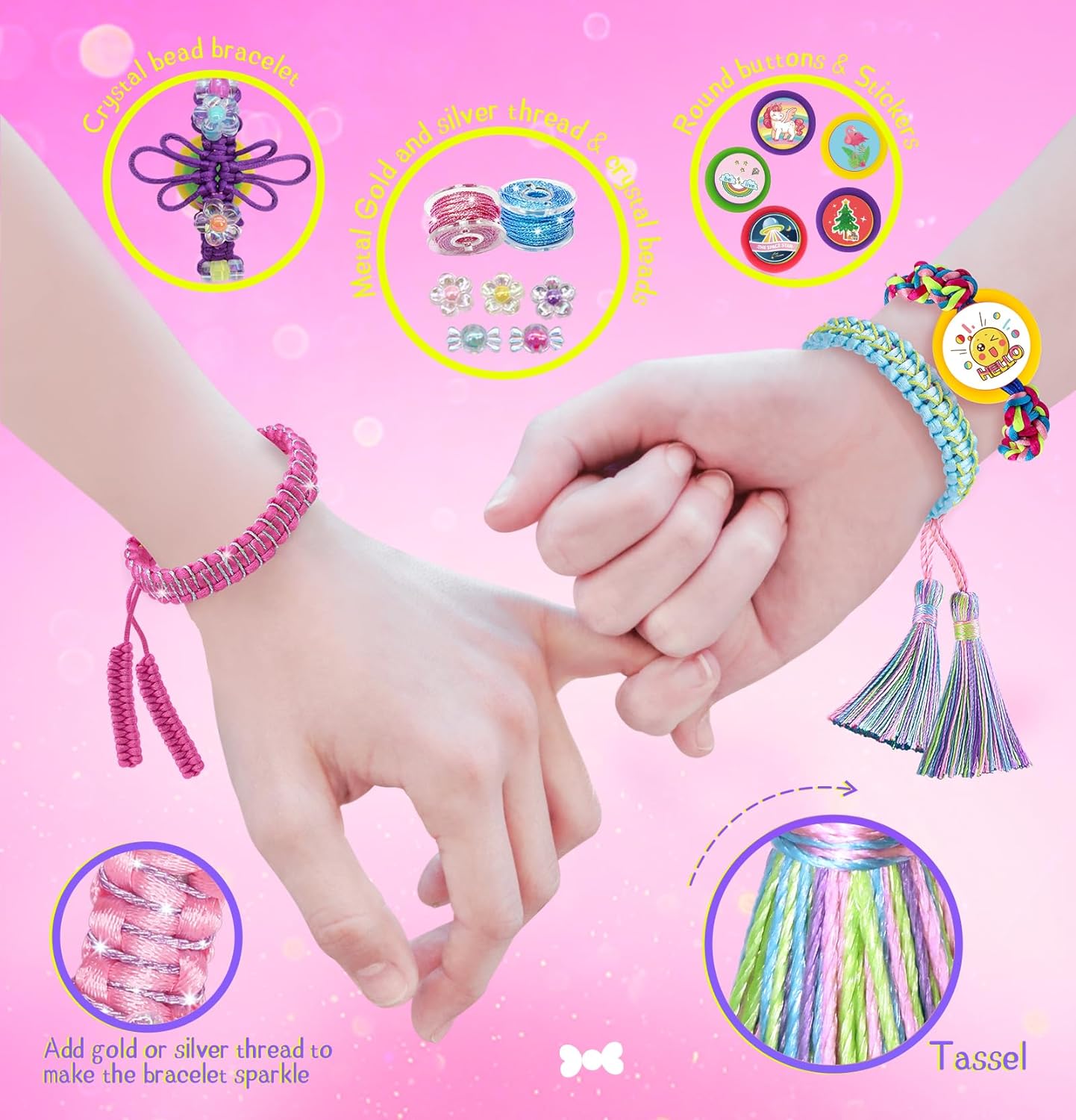 Friendship Girls Bracelet Making Kit - DIY Bracelet Kits Kids