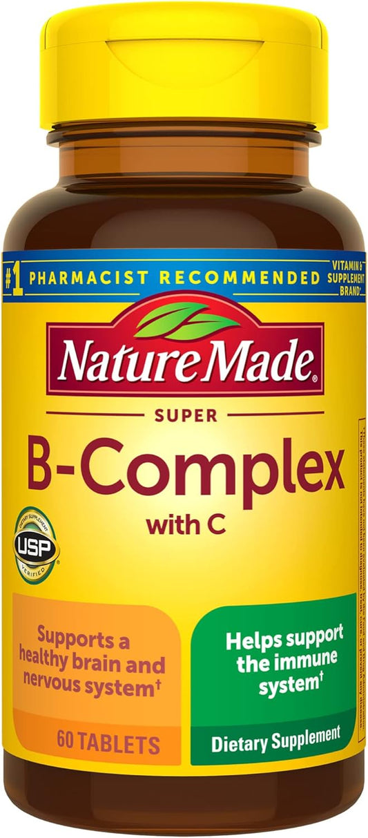 Nature Made Super B Complex with Vitamin C 60 Tablets