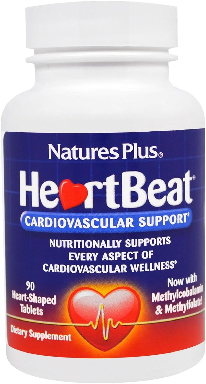 NaturesPlus Heartbeat - 90 Vegan Tablets - Vegetarian, Gluten-Free - 30 Servings