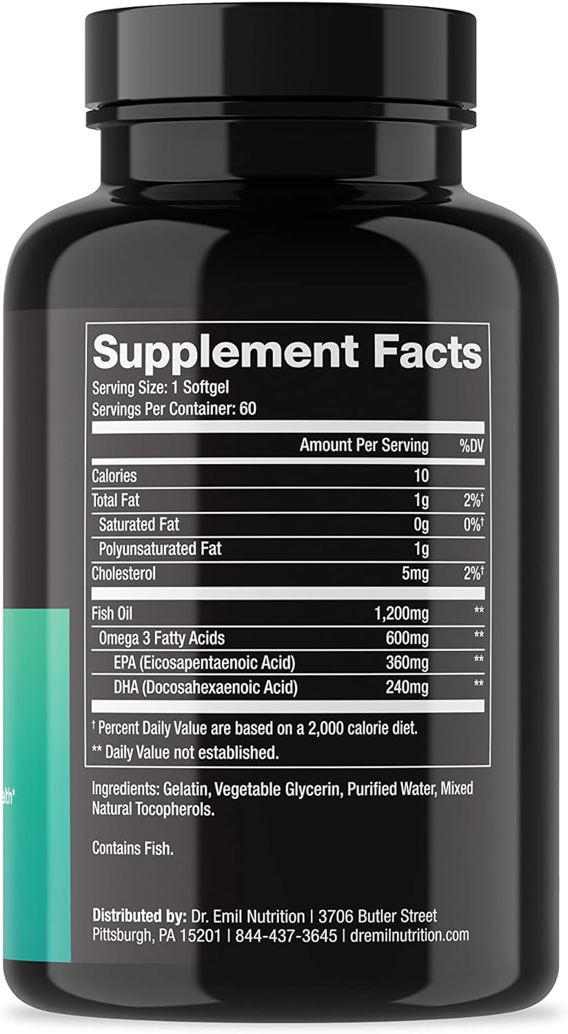 DR EMIL NUTRITION Omega 3 Fish Oil - 60 servings