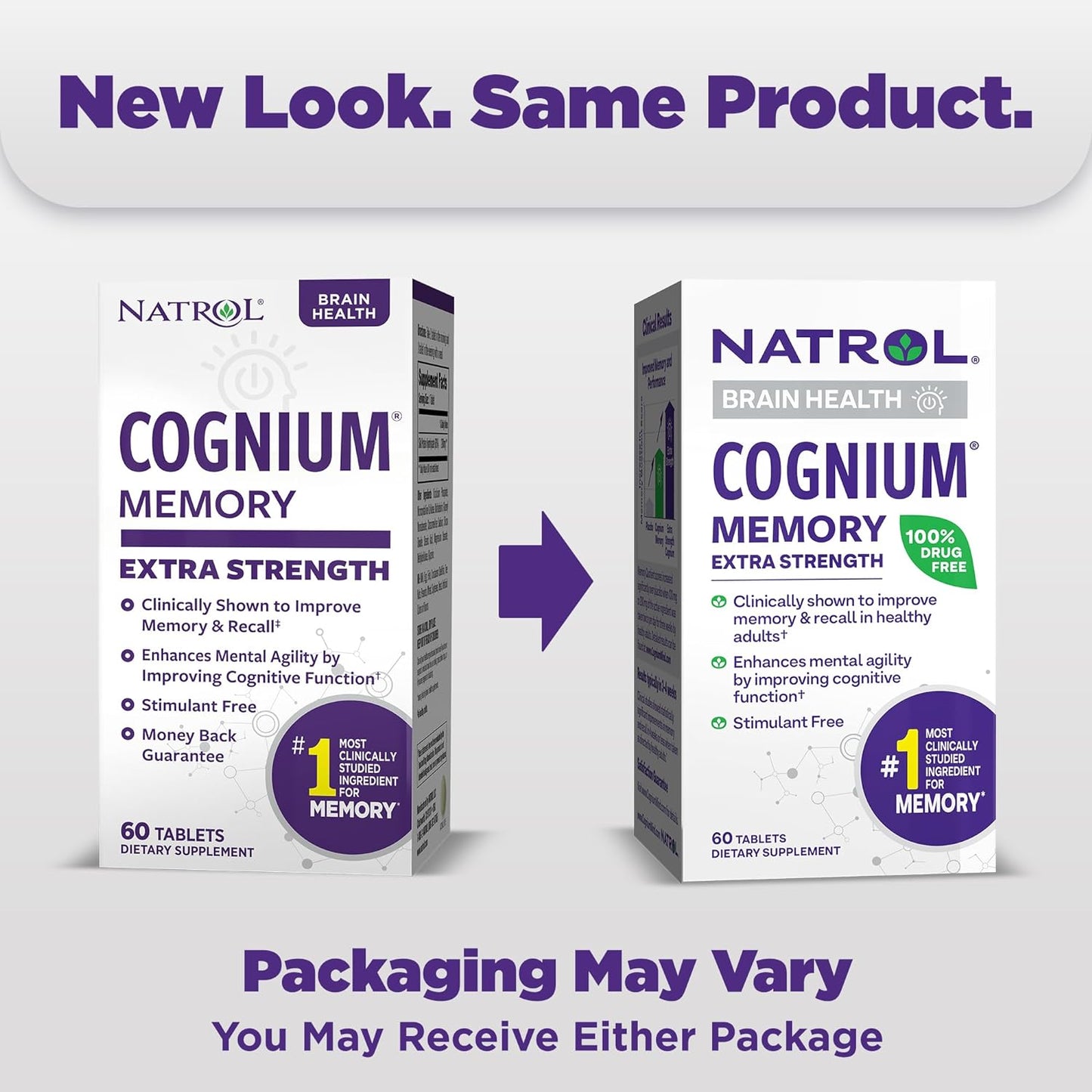 Natrol Cognium Memory Extra Strength  60 Tablets