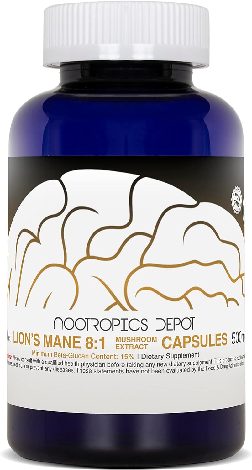 Nootropics Depot Lions Mane Mushroom  60 Capsules