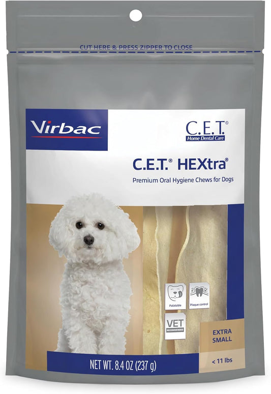 Virbac CET HEXtra Premium Oral Hygeine for Dogs, under 11 lbs