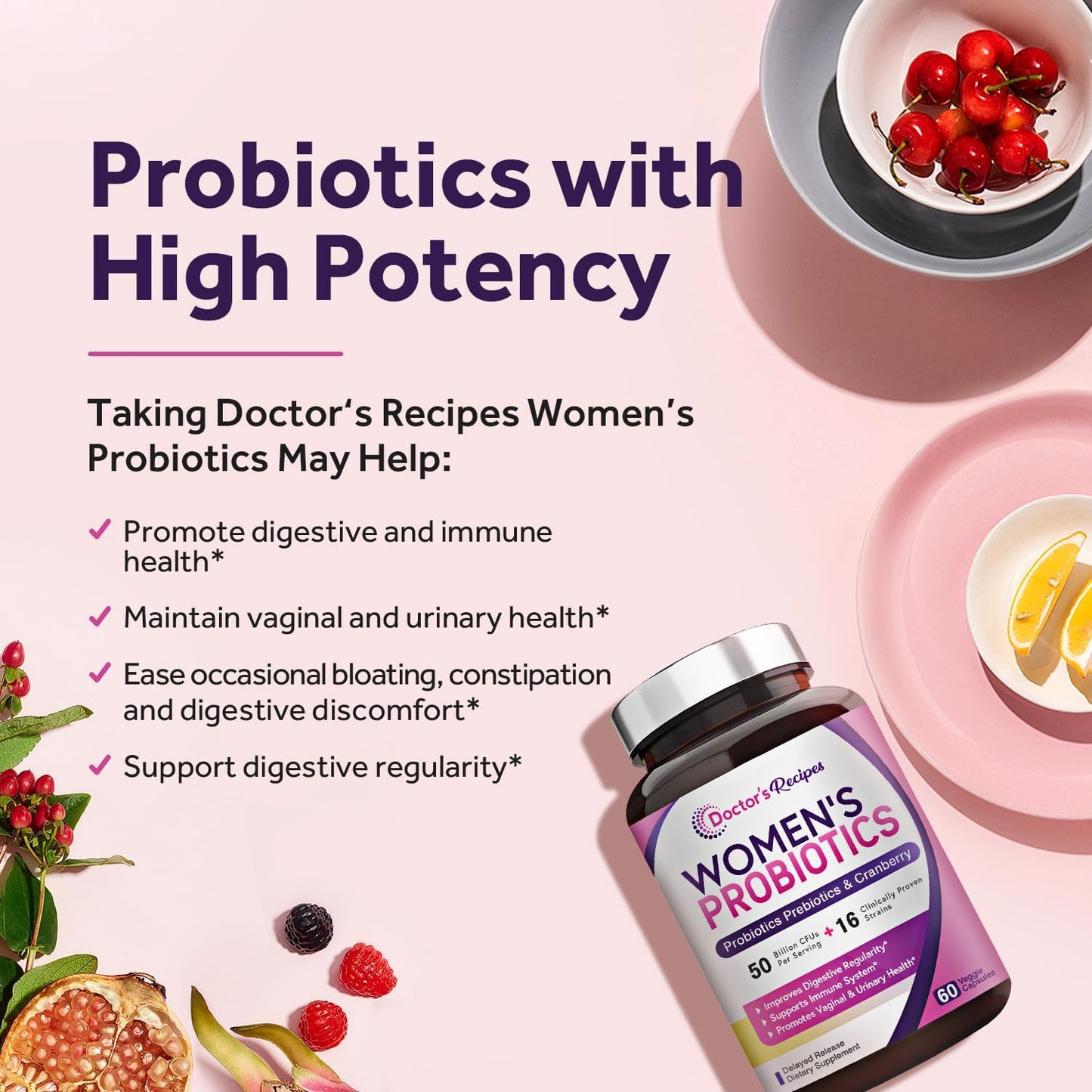 Doctor's Recipes Women’s Probiotic, 60 Capsules