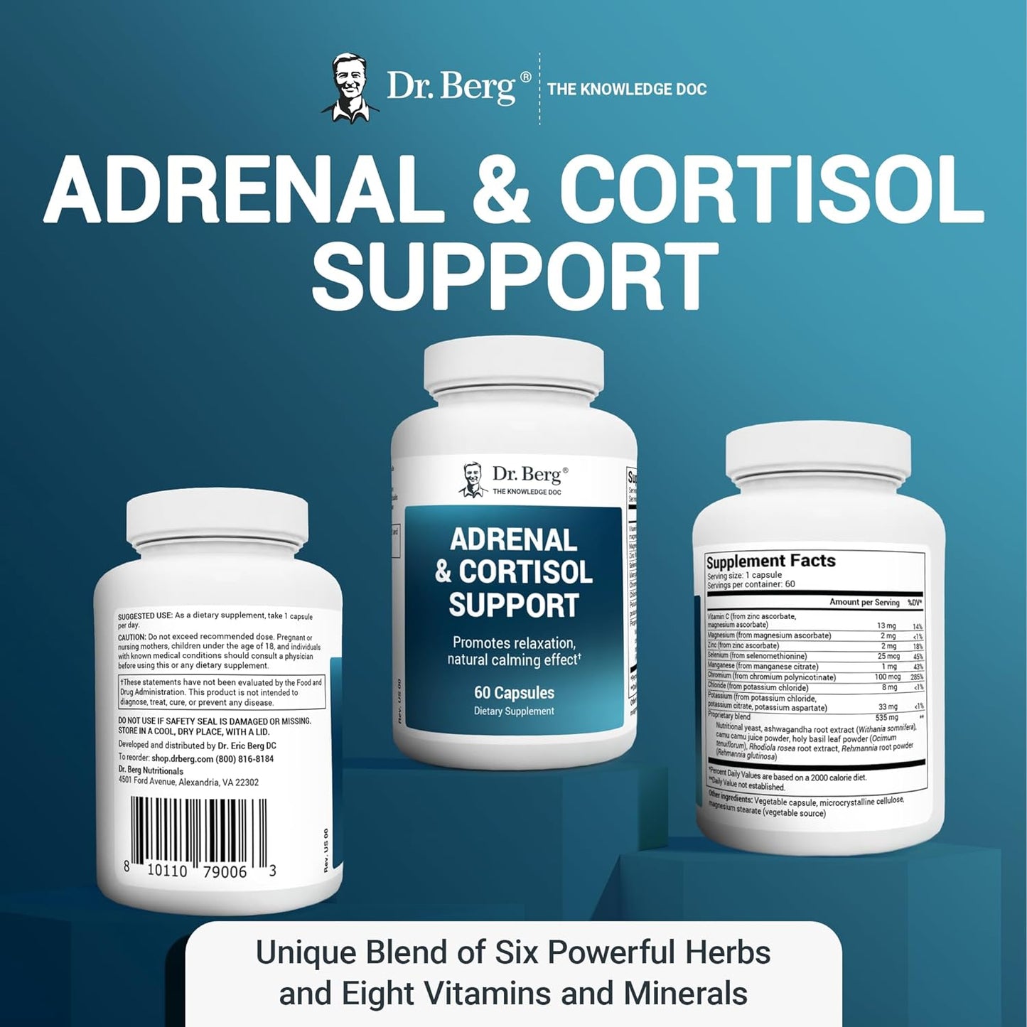 Dr. Berg Adrenal & Cortisol Capsules 60 count