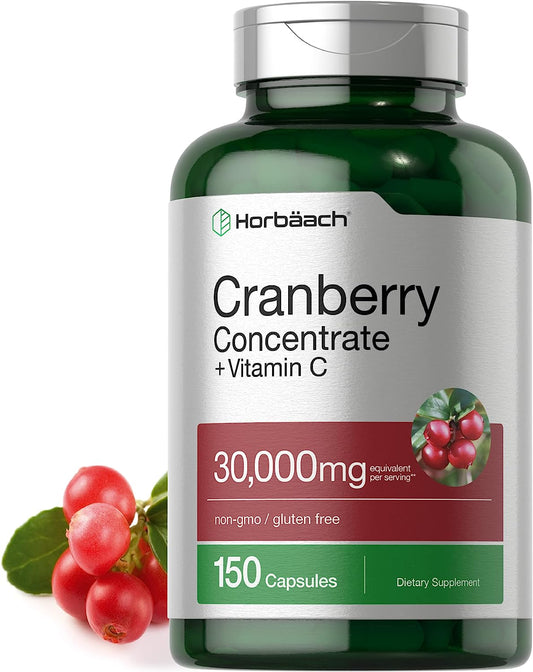 Cranberry Concentrate Extract + Vitamin C  150 Capsules