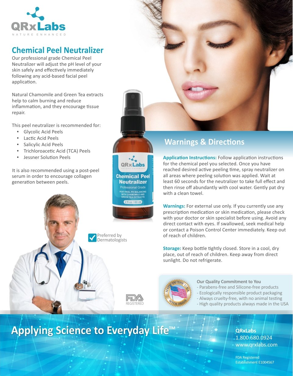 Chemical Peel Neutralizer Skin pH Balancer for Salicylic