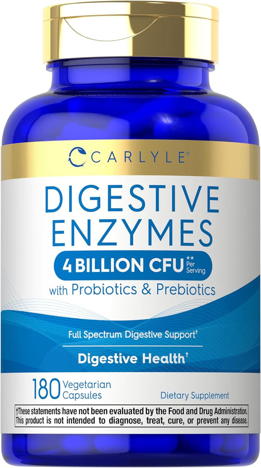 Carlyle Digestive Enzymes  with Probiotics & Prebiotics  180 Capsules