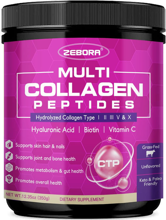 ZEBORA Multi Collagen Peptides Powder