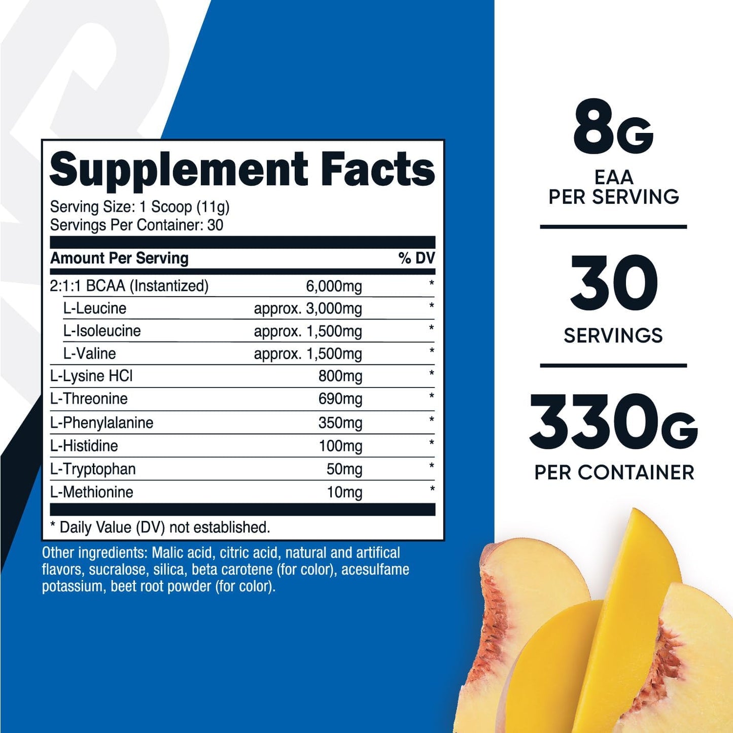 Nutricost EAA Powder 30 Servings (Peach Mango)