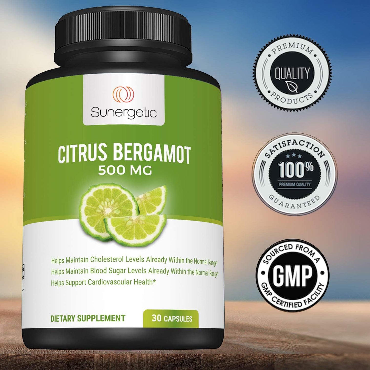 Sunergetic Bergamot Capsules–Formulated with Organic Bergamot Extract -30 capsules