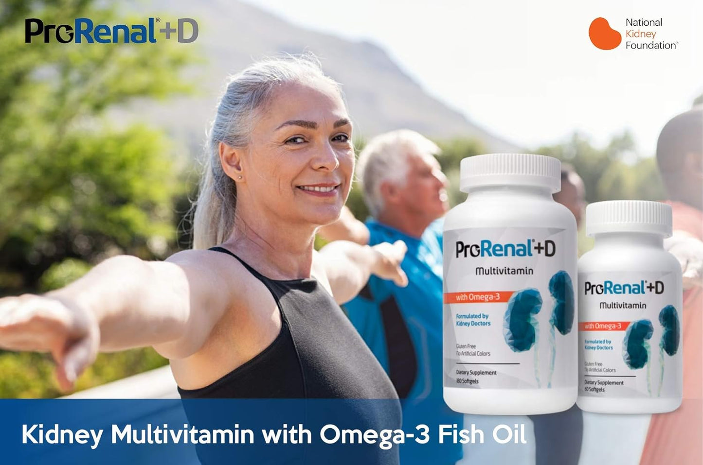 ProRenal+D with Omega-3 Fish Oil Kidney Multivitamin 90-Day Supply