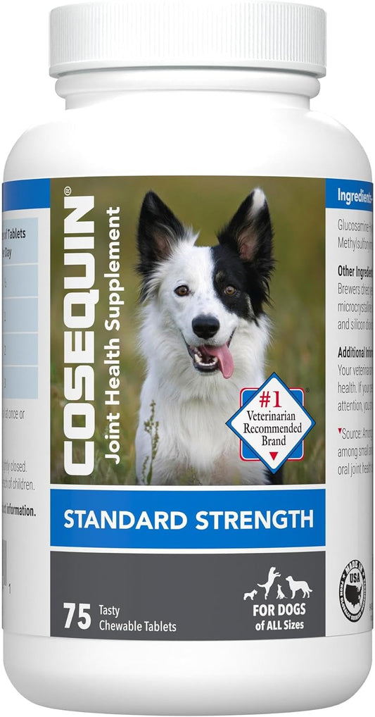 Nutramax Cosequin Standard Strength Joint Health Supplement for Dogs,  75 Chewable Tablets