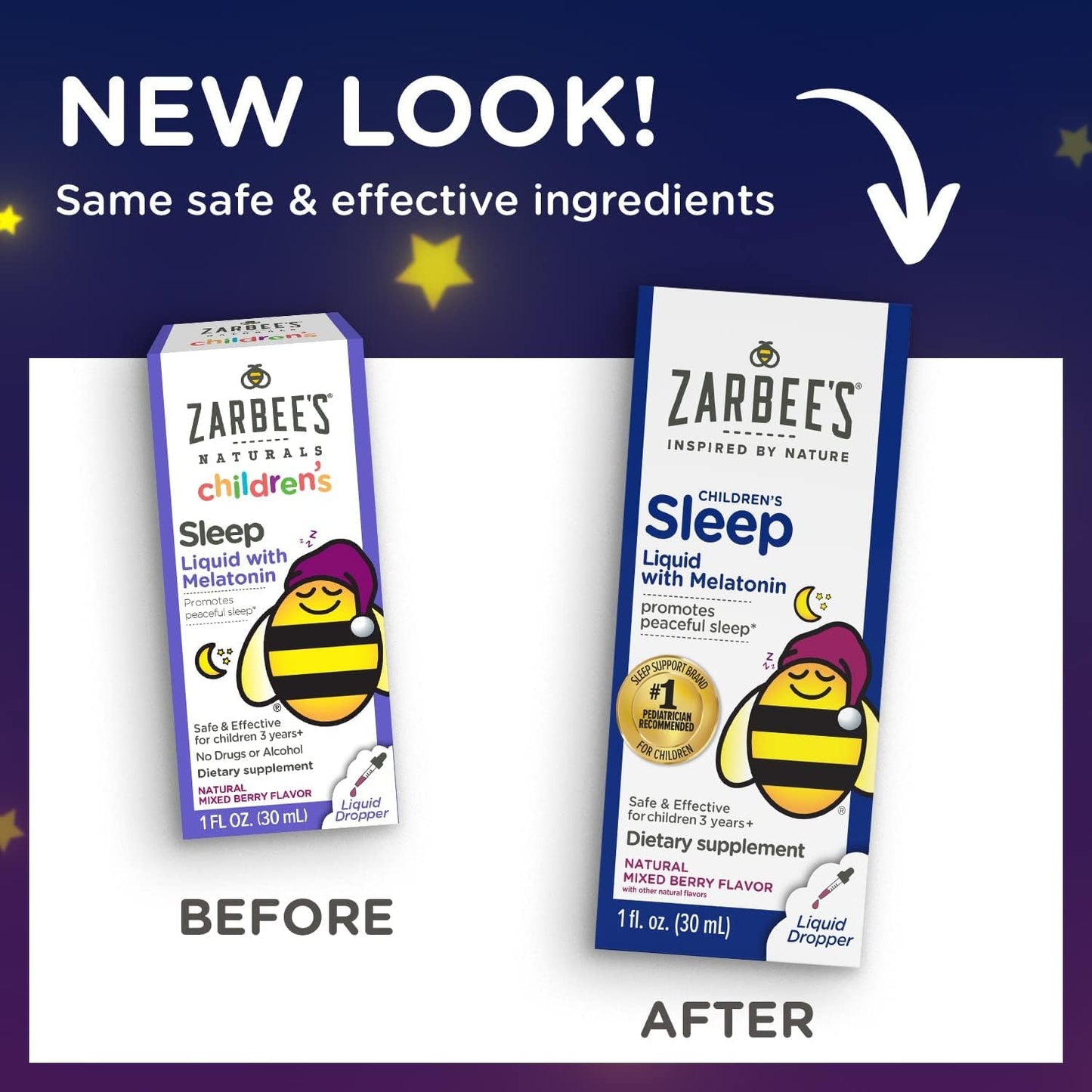 Zarbee's Kids Sleep Supplement Liquid with 1mg Melatonin