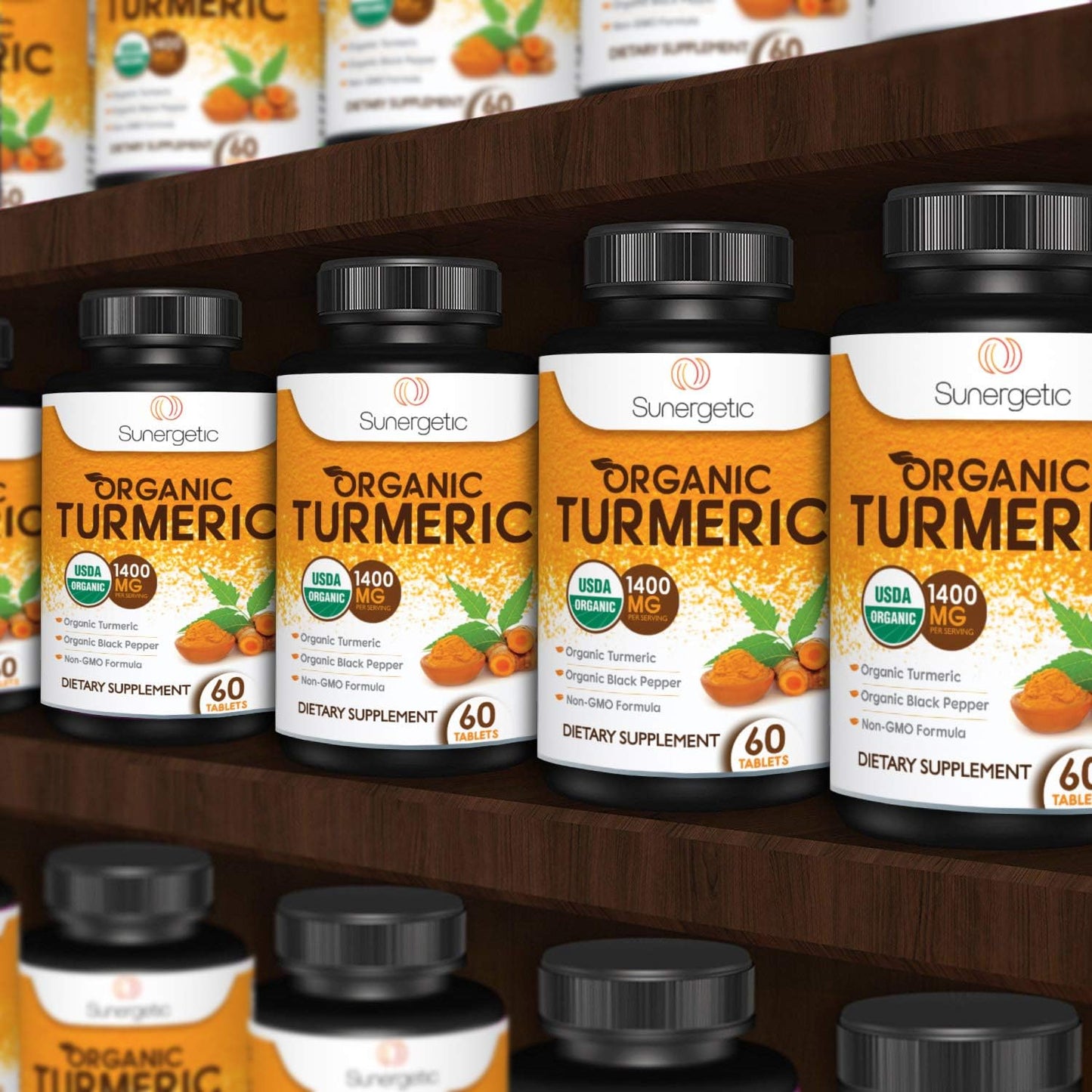 USDA Certified Organic Turmeric Supplement –60 Count