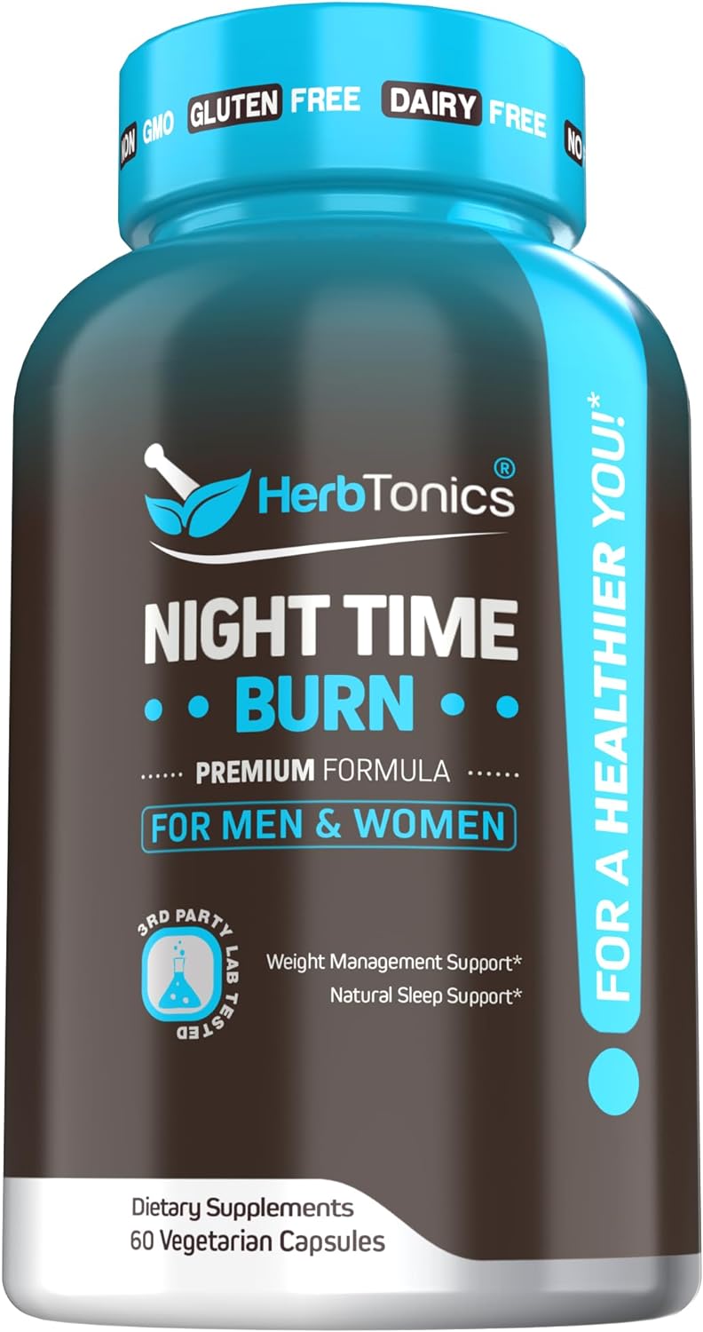 Night Time Weight Supplement with Melatonin to Support Sleep & Metabolism , 60 count