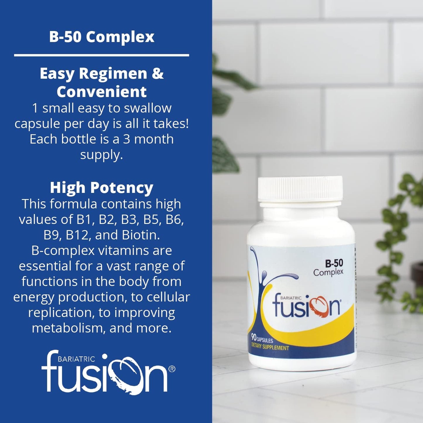 Bariatric Fusion Vitamin B-50 Complex - 90 Count