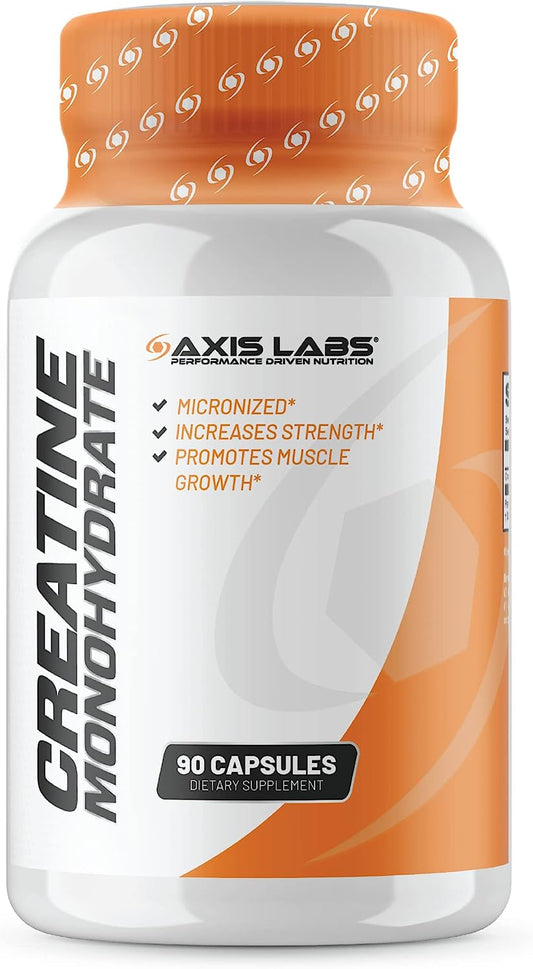 Axis Labs Micronized Creatine Monohydrate 90 Capsules - 30 Servings