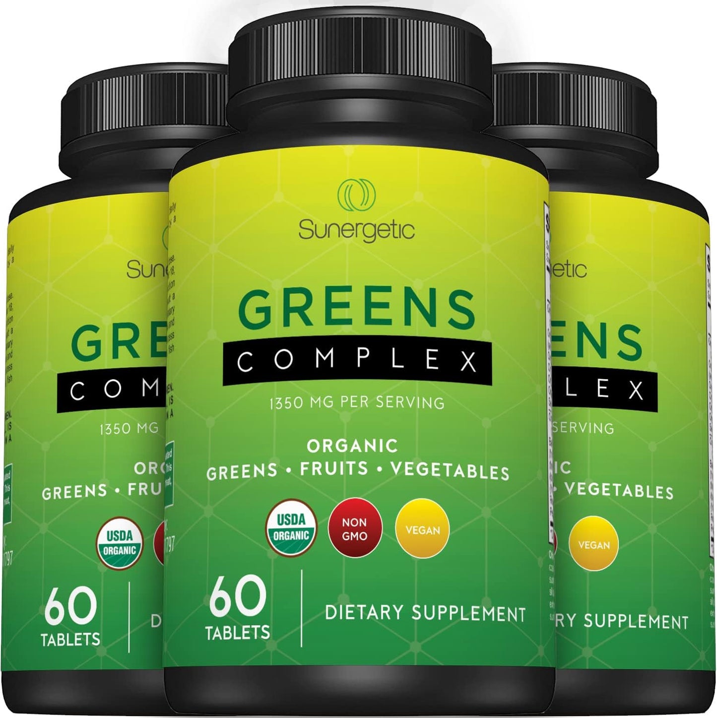 Premium USDA Organic Greens Superfood - 60 Tablets