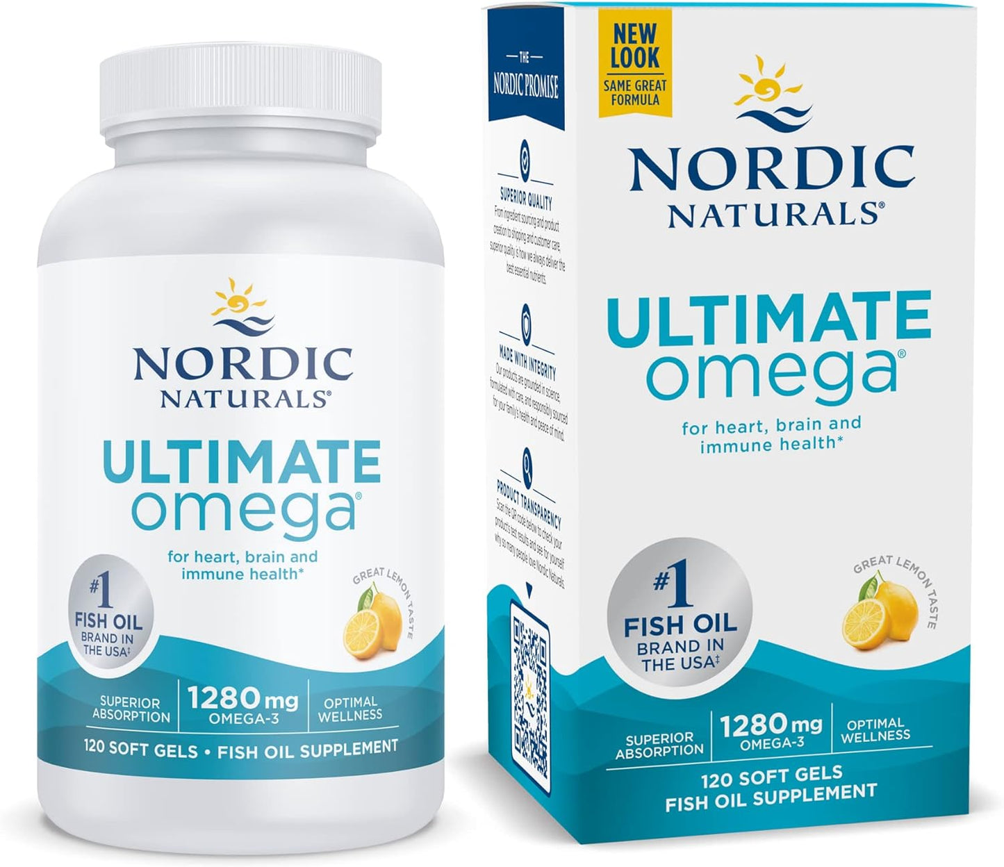 Nordic Naturals Ultimate Omega, Lemon Flavor 120 Soft Gels